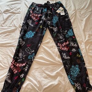 Fresh Prints of Air Black Graffiti Joggers